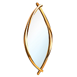 Зеркало овальное в деревянной золотистой раме Oval Gold Lines варинант исполнения - 1 | Loft Concept в Орле