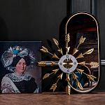 Часы настенные золотые из металла с декором в виде стрел Current Time варинант исполнения - 3 | Loft Concept в Орле