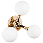 Бра с 3-мя плафонами из стеклянных шаров Pearls Suspension Gold Wall Lamp варинант исполнения - 1 | Loft Concept в Орле