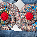 Кукла из одежды и павлопосадских платков Rusalka Blue Jeans варинант исполнения - 3 | Loft Concept в Орле