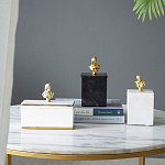 Мраморная шкатулка с бюстом из металла KELLY WEARSTLER варинант исполнения - 9 | Loft Concept в Орле