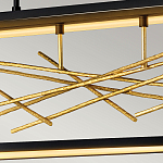 Люстра прямоугольная черного цвета с декором в виде ветвей в золотой отделке Hinkley варинант исполнения - 6 | Loft Concept в Орле