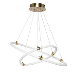 Люстра подвесная с двумя пересекающимися белыми светодиоидными кольцами Luke Lampco Tracer Lamp варинант исполнения - 2 | Loft Concept в Орле
