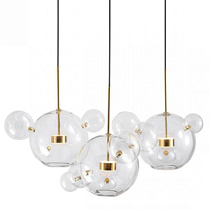 Светодиодный светильник Giopato & Coombes Bubble Chandelier Linear Circle 3 плафона