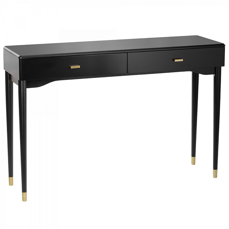 Консоль Console Two Drawers Черный Глянцевое золото Консоль Console Two Drawers Черный Глянцевое золото в Орле | Loft Concept
