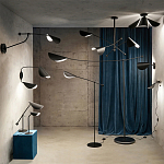 Торшер с поворотным плафоном Aracea Black Floor Lamp варинант исполнения - 8 | Loft Concept в Орле