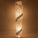 Торшер из перламутра на металлическом каркасе Indonesian Spiral 2 варинант исполнения - 4 | Loft Concept в Орле