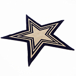 Дизайнерский ковер в виде звезды Poltronova Tappeto Stellina  Navy Blue Grey Rug варинант исполнения - 2 | Loft Concept в Орле