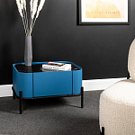 Тумба прикроватная чёрно-голубая с  ящиком Blue Cabinet варинант исполнения - 5 | Loft Concept в Орле