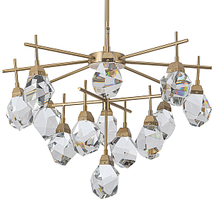 Люстра с хрустальными плафонами Esme Crystal Brass Chandelier