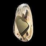 Бра овальное из стекла с золотым элементом Flow Texture  варинант исполнения - 7 | Loft Concept в Орле