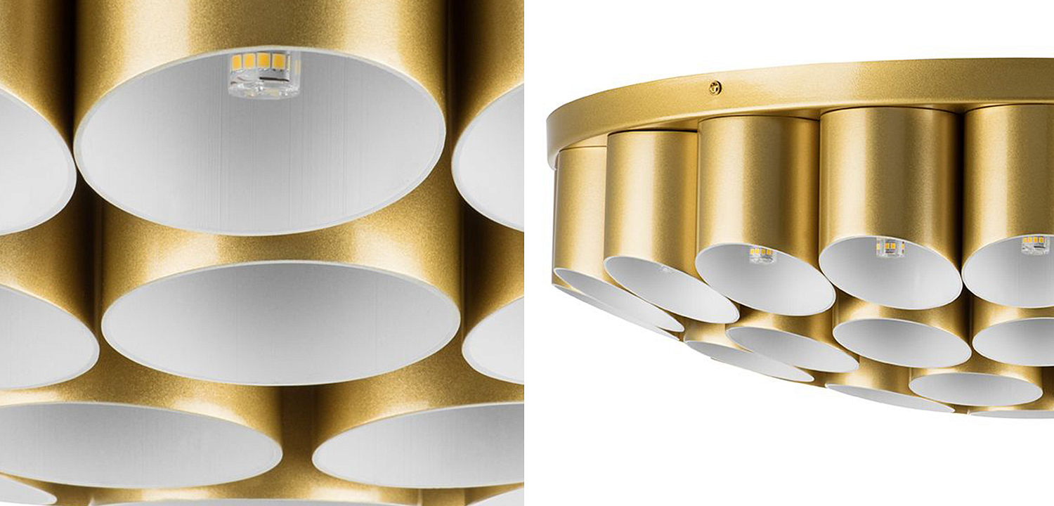 Потолочный светильник Garbi Gold Pipe Organ Ceiling Lamp 40 Потолочный светильник Garbi Gold Pipe Organ Ceiling Lamp 40 - Loft-Concept в Орле