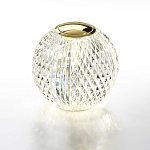 Настольная лампа с прозрачным шарообразным плафоном на цилиндрической подставке Crystal Globule варинант исполнения - 4 | Loft Concept в Орле