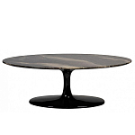 Стол журнальный овальный с столешницей из искусственного мрамора Alonso Gloss варинант исполнения - 1 | Loft Concept в Орле