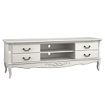 ТВ-тумба белая из массива бука с 4-мя ящиками и 2-мя полками White Provence варинант исполнения - 1 | Loft Concept в Орле