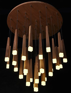 Люстра Wooden Glowworm Round