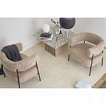 Кресло полукруглое мягкое с буклированной обивкой Armchair with Boucle Upholstery варинант исполнения - 5 | Loft Concept в Орле