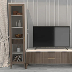 Витрина левая 1-дверная с ящиком и 5-ю белыми полками Harper Line варинант исполнения - 1 | Loft Concept в Орле