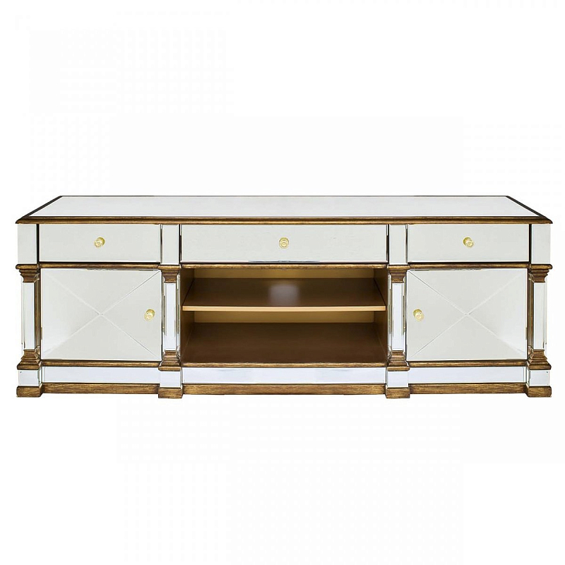 Комод зеркальный Mirrored Wide Commode Золотой Комод зеркальный Mirrored Wide Commode Золотой в Орле | Loft Concept