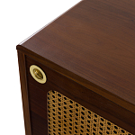 ТВ-тумба из ореха с плетеным декором Eland Wooden Wicker TV Stand варинант исполнения - 6 | Loft Concept в Орле