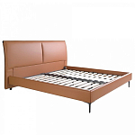 Кровать двуспальная коричневая из экокожи Modern Look варинант исполнения - 2 | Loft Concept в Орле