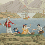 Обои ручная роспись Views of Italy Olive варинант исполнения - 2 | Loft Concept в Орле