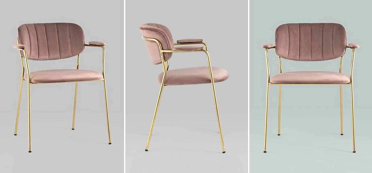 Стул Singer Chair Золотой Металл Пыльная Роза Стул Singer Chair Золотой Металл Пыльная Роза - Loft-Concept в Орле