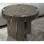 Столик журнальный круглый с полосатым узором Zebroids варинант исполнения - 4 | Loft Concept в Орле