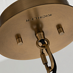 Подвесной светильник с узким цилиндрическим абажуром из черных вертикальных реек Kichler варинант исполнения - 4 | Loft Concept в Орле