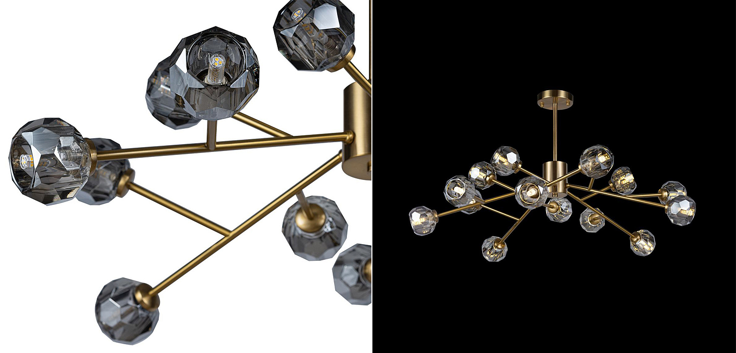 Люстра RH Boule De Cristal smoky 15 Люстра RH Boule De Cristal smoky 15 - Loft-Concept в Орле