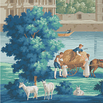 Обои ручная роспись Monuments of Paris Jacquemart on scenic paper варинант исполнения - 2 | Loft Concept в Орле