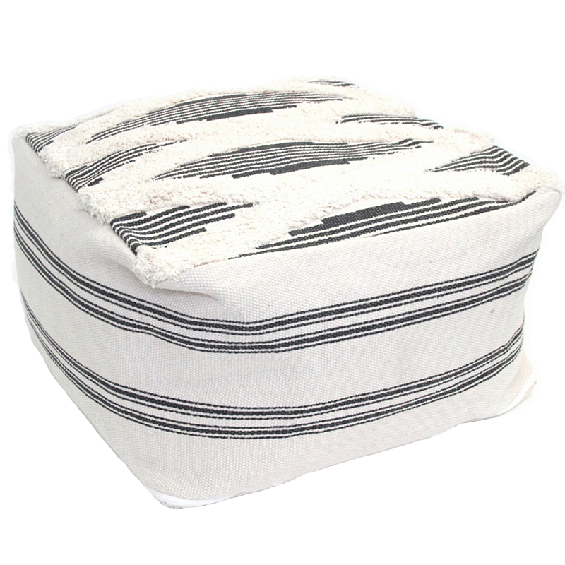 Пуф Black and White Stripe Черный Белый Пуф Black and White Stripe Черный Белый в Орле | Loft Concept
