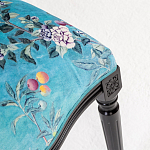 Стул из массива бука бирюзовый с изображением птиц в саду Turquoise Chinoiserie Blue Bird Chair варинант исполнения - 4 | Loft Concept в Орле