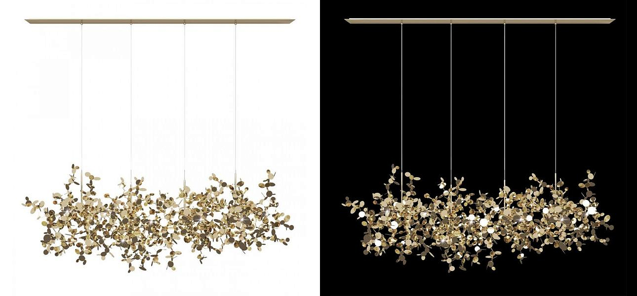 Люстра Terzani Argent Suspension Linear Gold длина 120 см Люстра Terzani Argent Suspension Linear Gold длина 120 см - Loft-Concept в Орле