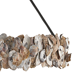 Люстра круглая с абажуром из устричных раковин Sea Ravens варинант исполнения - 1 | Loft Concept в Орле