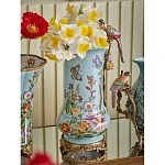 Ваза с птичкой из фарфора с бронзовыми элементами Garden of Eden варинант исполнения - 6 | Loft Concept в Орле