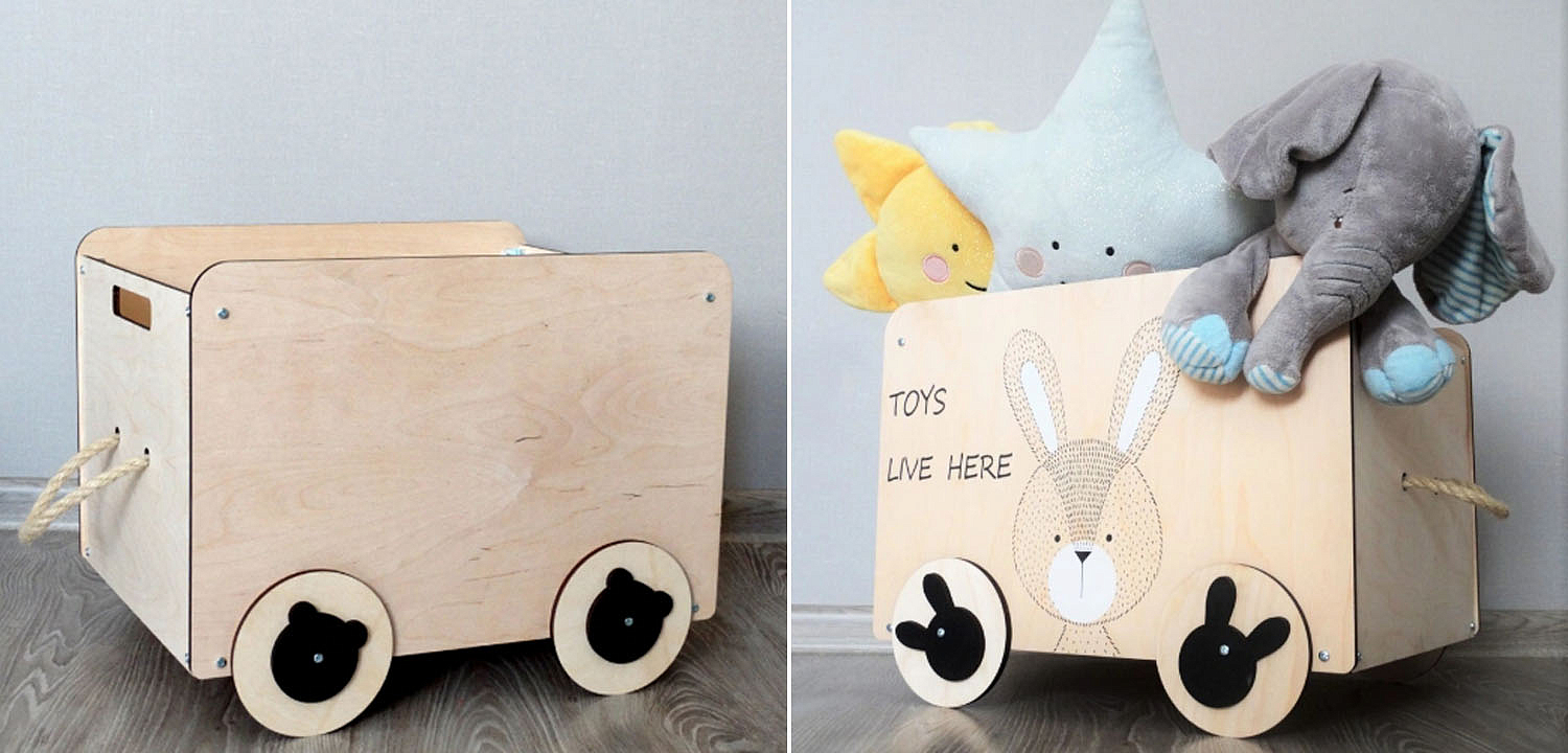 Ящик Wooden Box Bunny Ящик Wooden Box Bunny - Loft-Concept в Орле