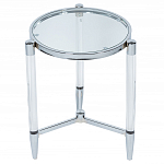 Приставной столик со стеклянной столешницей Deimos варинант исполнения - 1 | Loft Concept в Орле