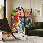 Ширма цветочный принт Colored Partition варинант исполнения - 3 | Loft Concept в Орле