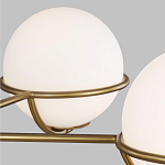 Люстра с 5-ю белыми шарообразными плафонами в сферические каркасах Feiss варинант исполнения - 4 | Loft Concept в Орле