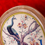 Полукресло из массива бука бежевое с изображением птиц и цветов Beige Green Chinoiserie Garden Chair варинант исполнения - 4 | Loft Concept в Орле