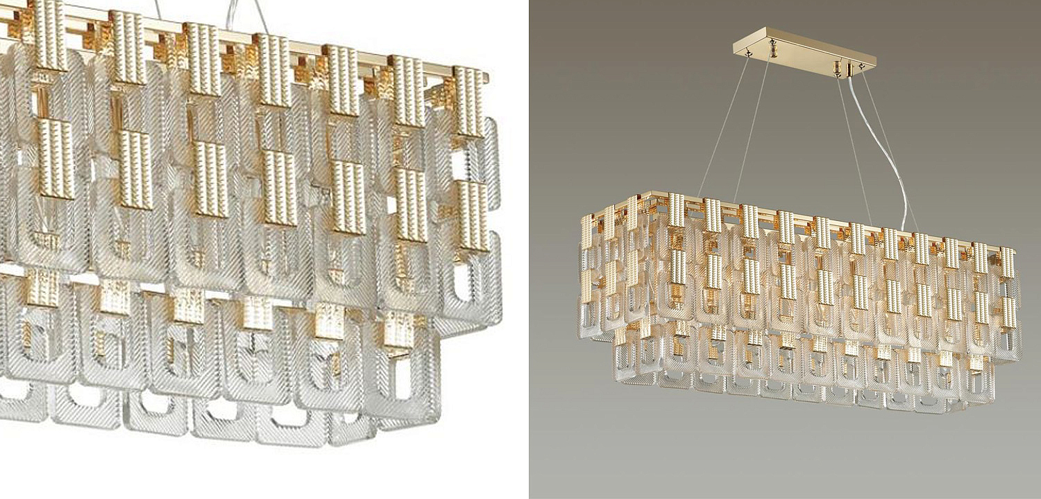 Люстра Ribbed Elements Pendant Linear Люстра Ribbed Elements Pendant Linear - Loft-Concept в Орле