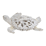 Статуэтка черепаха с ажурным панцирем и детализированной текстурой в белом цвете Marine Accessories варинант исполнения - 1 | Loft Concept в Орле