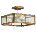 Потолочный светильник квадратный из толстого литого стекла Cast Glass варинант исполнения - 1 | Loft Concept в Орле