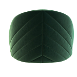 Барный стул со спинкой и металлической подставкой на 4-х деревянных ножках Зеленый Велюр Vendramin Chair варинант исполнения - 3 | Loft Concept в Орле