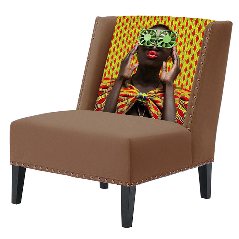 FUN Armchair Disco Beige Дизайнерское кресло с цветным принтом Бежевый FUN Armchair Disco Beige Дизайнерское кресло с цветным принтом Бежевый в Орле | Loft Concept
