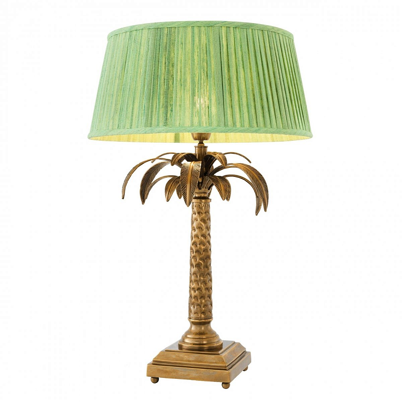 Настольная лампа Eichholtz Table Lamp Oceania Латунь Античная полированная Зеленый в Орле | Loft Concept 