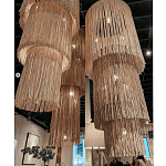 Люстра круглая трехъярусная из бахромы Milk Gradient Braided Fringe варинант исполнения - 5 | Loft Concept в Орле