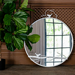 Зеркало настенное в раме белого цвета с декором птица на ветке Mirror Portal варинант исполнения - 2 | Loft Concept в Орле