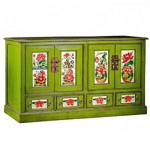 Китайский комод Rustic Cupboard Зеленый